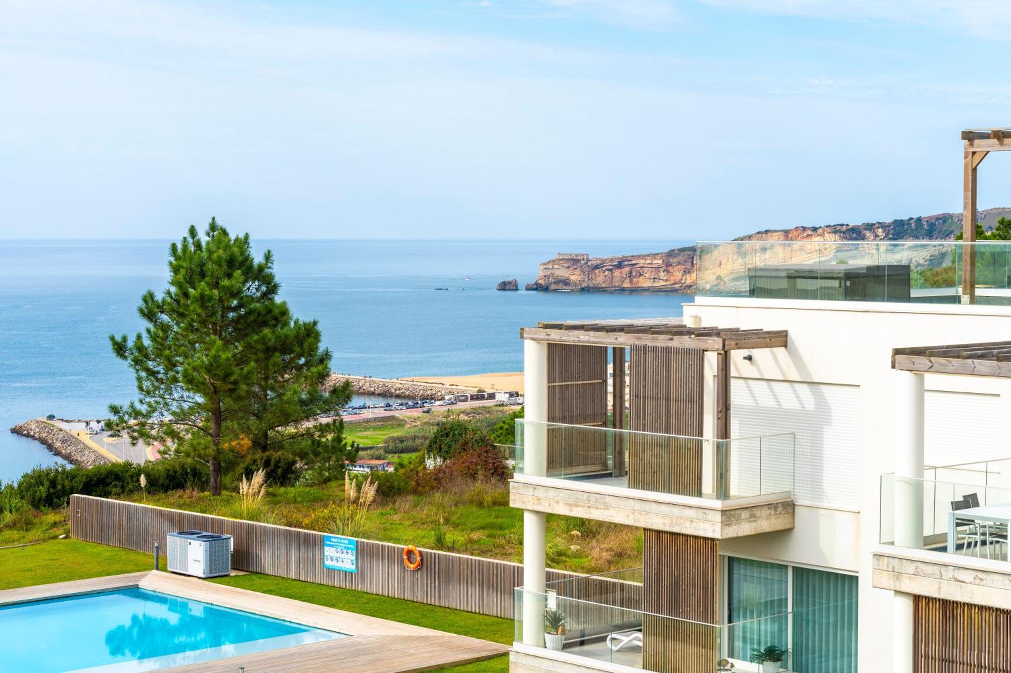 Mar A Vista - Condominium With Pool, Gym And Sea Views Назаре Номер фото